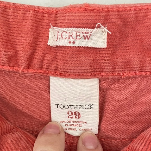 Burnt Orange J. Crew Toothpick Corduroy Pants - Picture 3 of 4